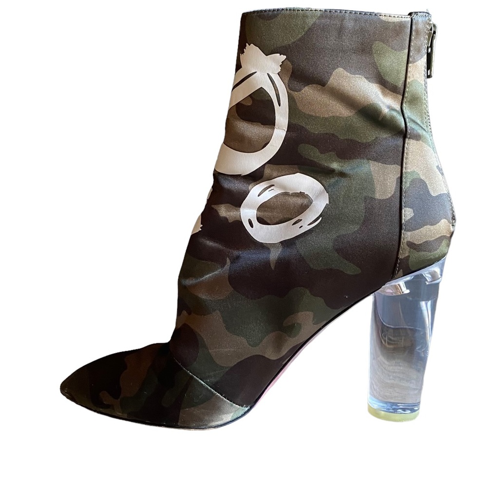 Aldo Womens Limited Edition Oceani Ankle Bootie Do Ya Thing Clear Heel Size 6.5 - Picture 5 of 11